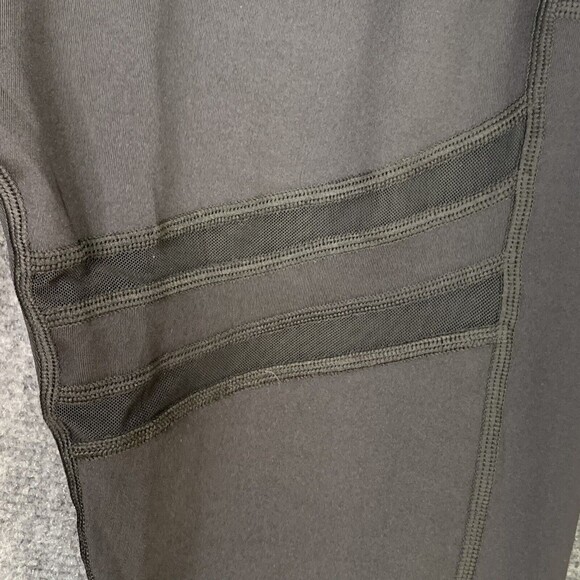 Lilium Active Black Yoga Stretch Pants Women XL Pockets & Mesh Inserts - Picture 3 of 10